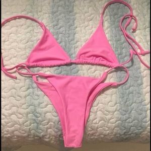 Pink Thong Bikini